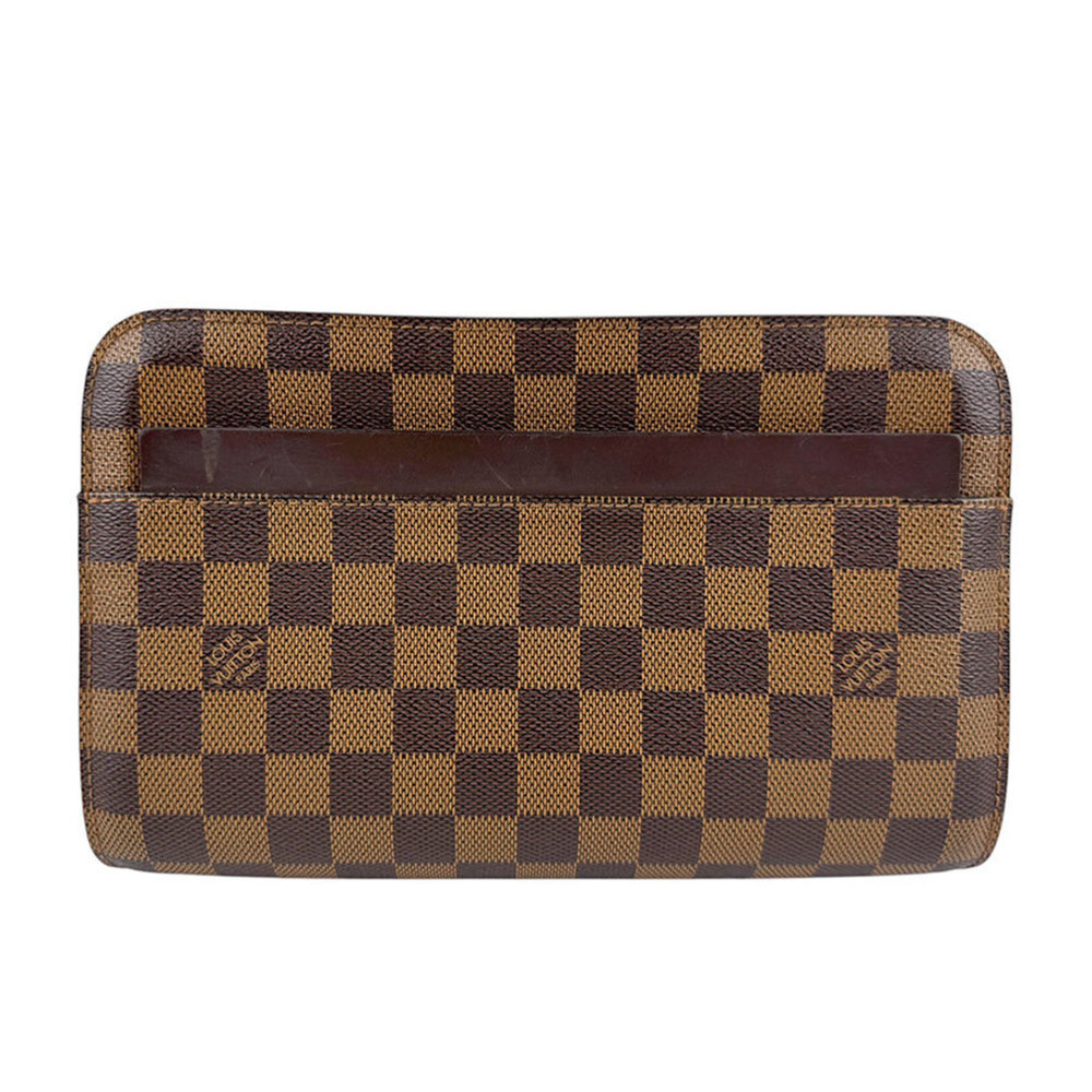 LOUIS VUITTON Brown Damier Canvas Clutch Bag